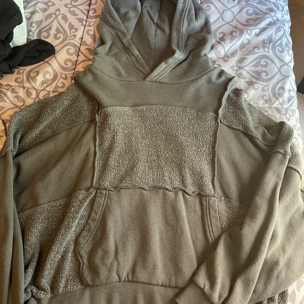 Aerie Gray Hoodie Sweater